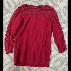 Lucky brand women’s lace long sleeve shirt